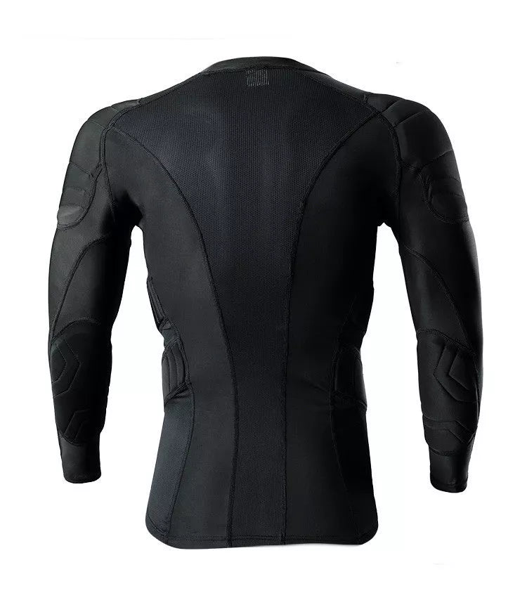 Men's long sleeve black football jersey for autumn and winter sports