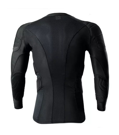 Men's long sleeve black football jersey for autumn and winter sports