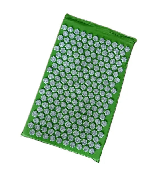 Lotus-shaped acupressure mat and pillow set in blue colour for massage therapy