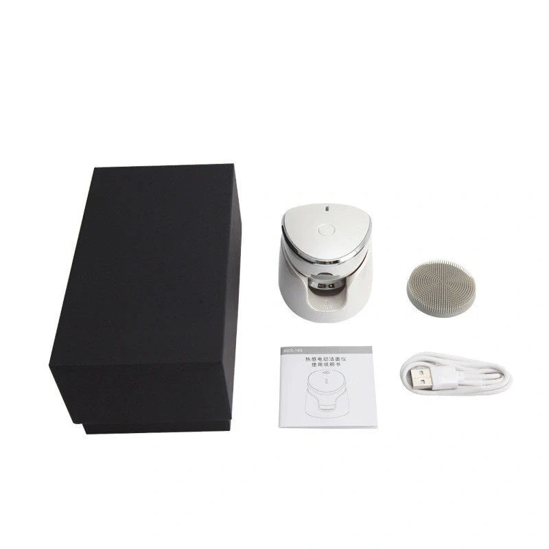 Mini Multifunction USB Facial Cleansing Massager with silicone bristles