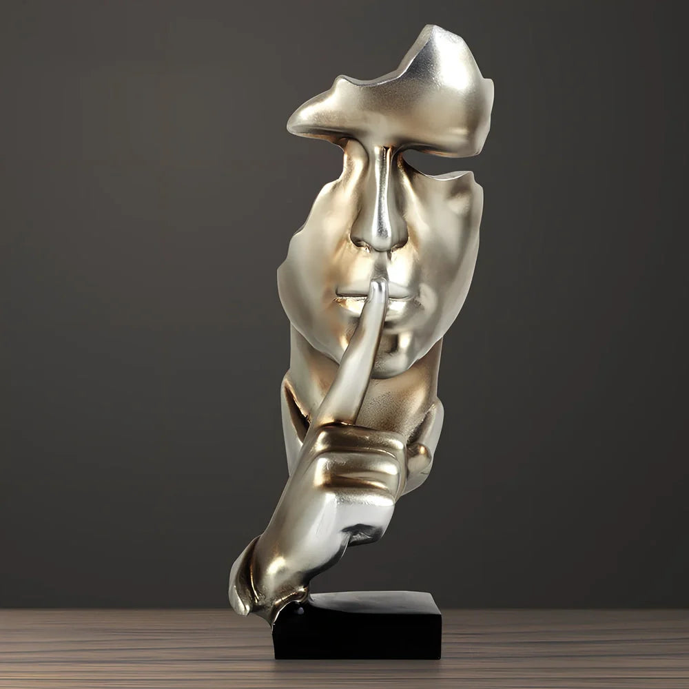 Handcrafted resin office ornament in bronze, white or champagne colour with hanging decoration design