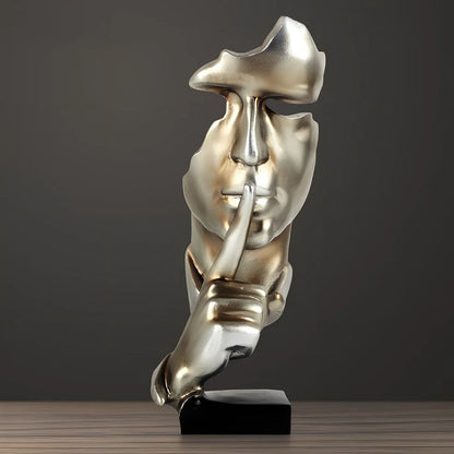 Handcrafted resin office ornament in bronze, white or champagne colour with hanging decoration design