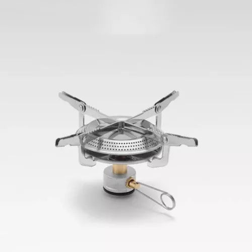 Compact outdoor portable gas stove with disk-type furnace head for efficient cooking