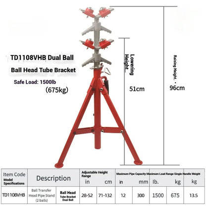 Metal V-head pipe support bracket for steel pipes, shown with ball joint options.
