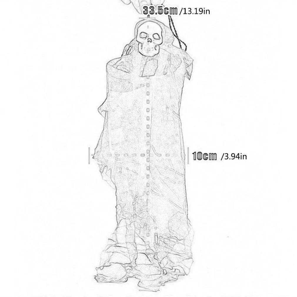 Little Hanging Ghost Haunted House Ornament Doll in purple, blue, gray, or orange