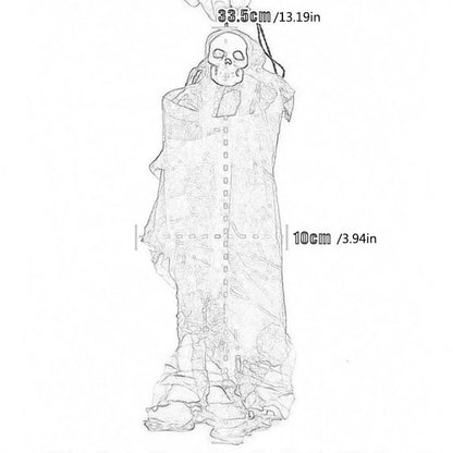 Little Hanging Ghost Haunted House Ornament Doll in purple, blue, gray, or orange