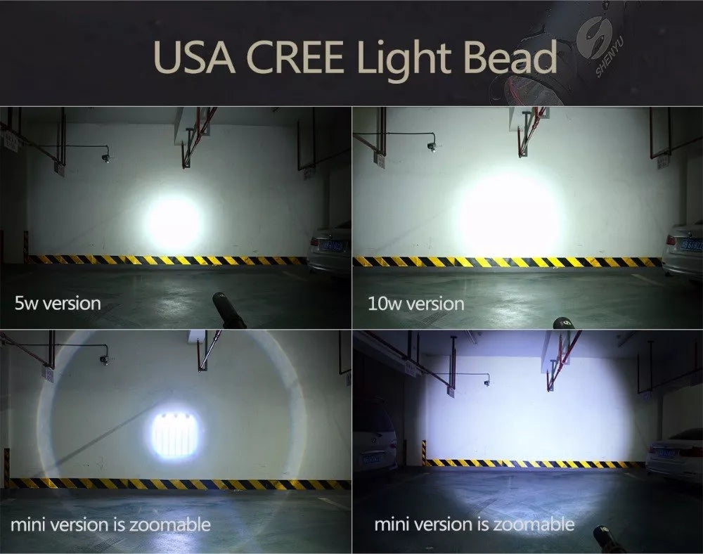 LED Aluminum Flashlight with adjustable focus and 2000 lumen output