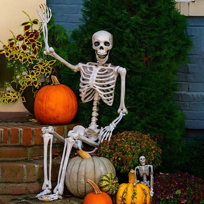 90cm tall plastic skeleton model with movable joints for Halloween decoration display