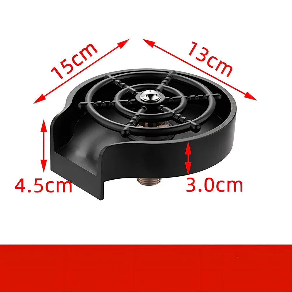 Small stainless steel faucet with automatic high-pressure cup washer for household sink installation