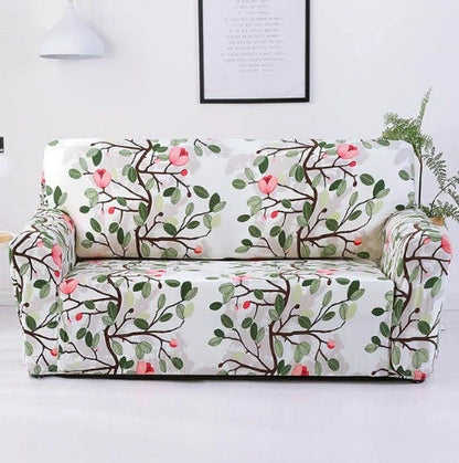 Stretchable polyester-spandex sofa cover with non-slip design in various colors