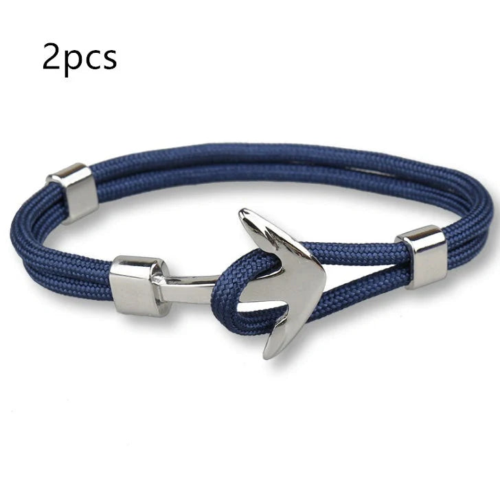 Unisex Pirate Anchor Bracelet with detailed nautical design, perfect for sea lovers and fashion enthusiasts.