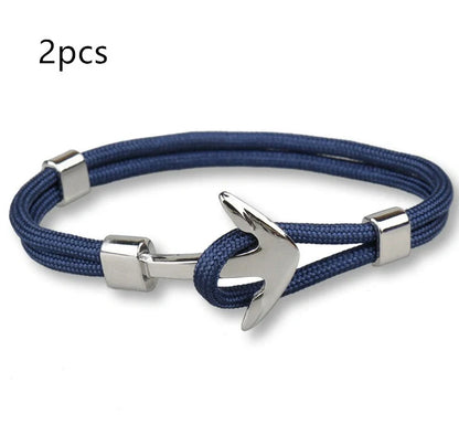 Unisex Pirate Anchor Bracelet with detailed nautical design, perfect for sea lovers and fashion enthusiasts.
