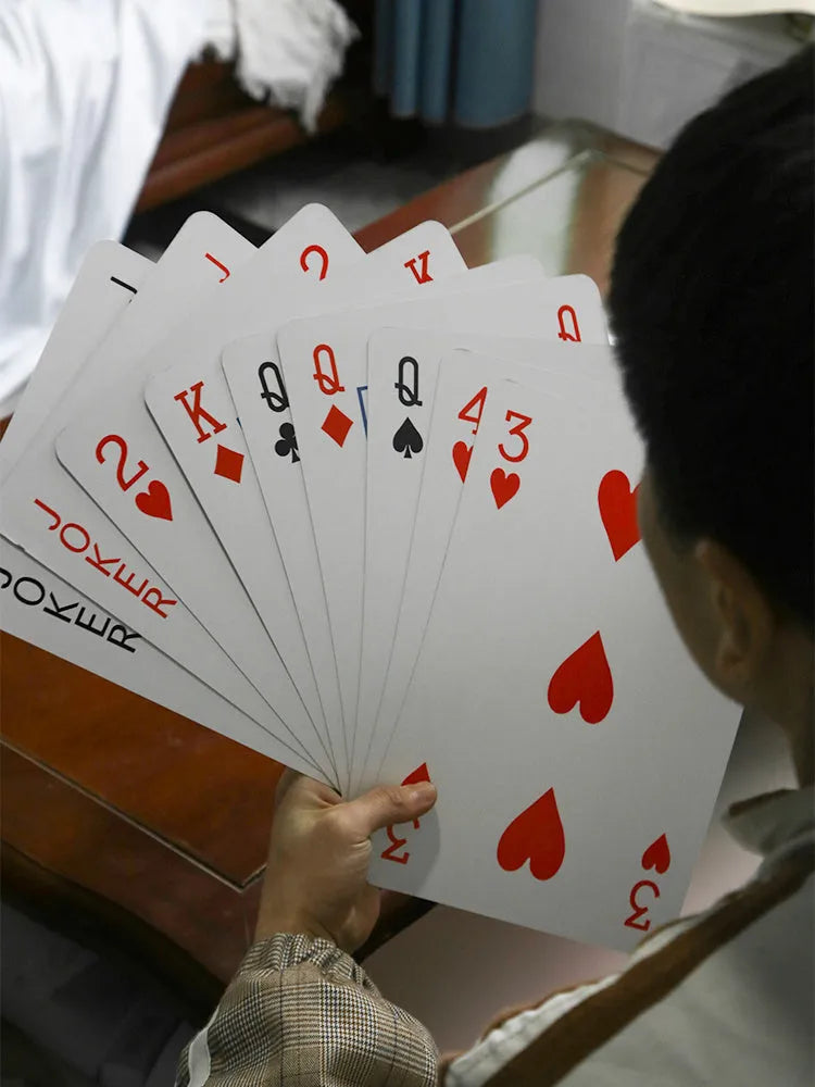 Oversized large playing cards for fighting landlord table game in paper construction
