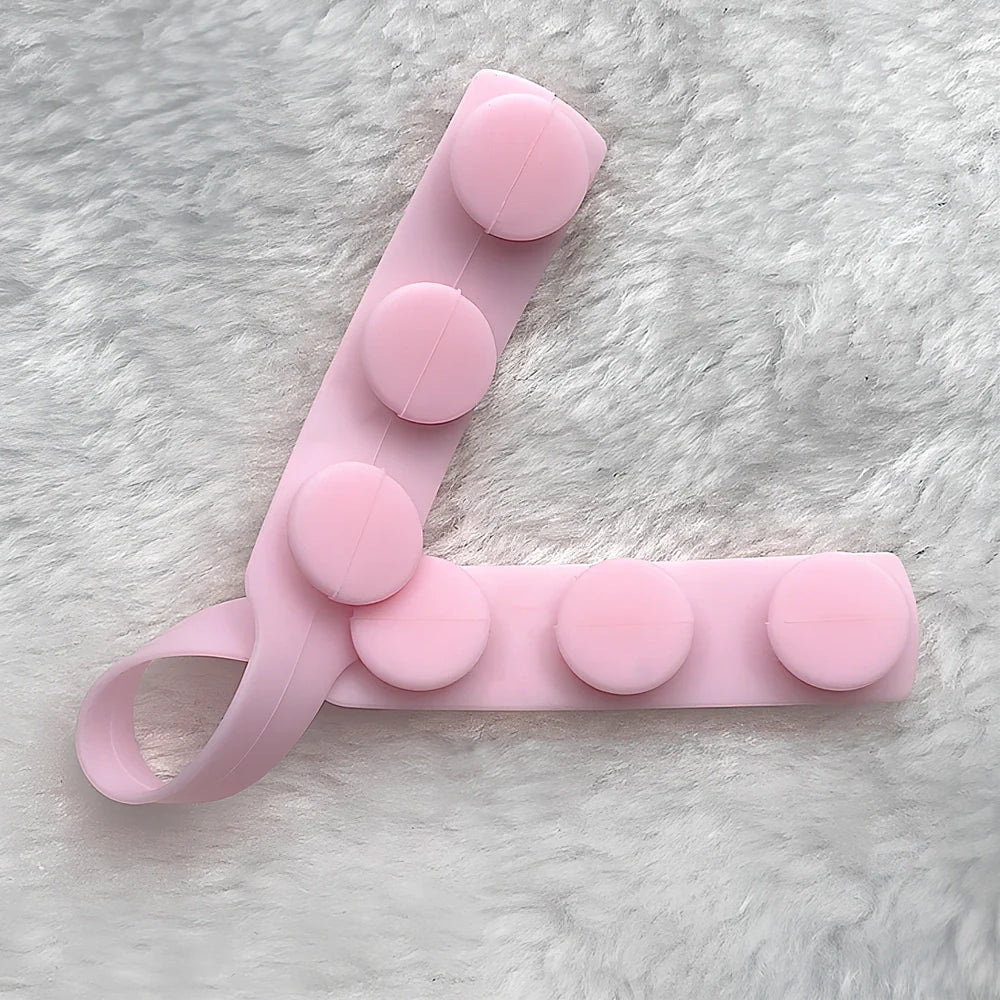 Silicone mask extension strap showing 1.5cm width and colour options including transparent