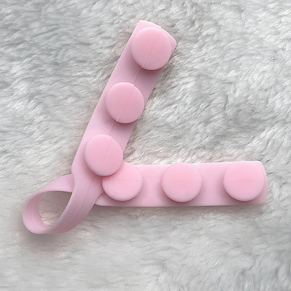 Silicone mask extension strap showing 1.5cm width and colour options including transparent