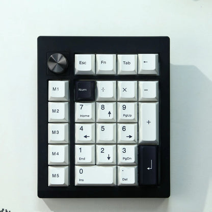 Wireless mechanical numeric keyboard in black or white with Bluetooth connectivity