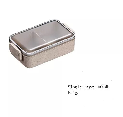 Eco-friendly wheat straw microwave lunch box with flexible lock seal
