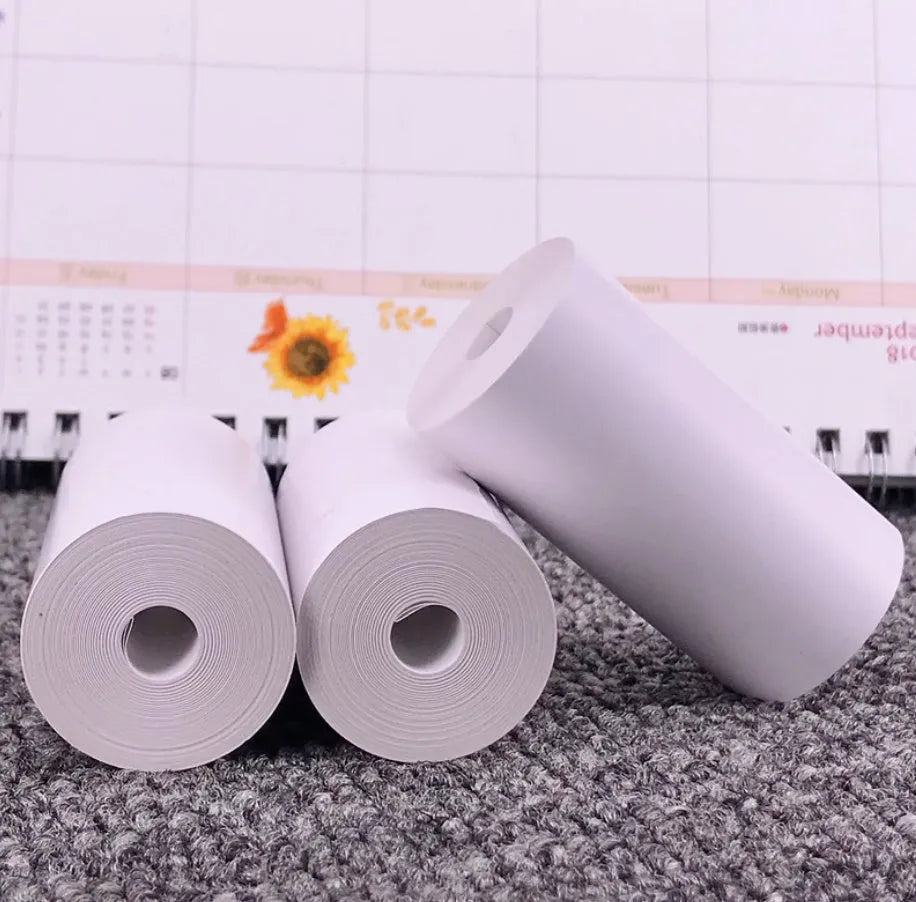 PerPage Mini wireless portable thermal printer paper in Regular, Label and Sticker types, with colour and Q3 or Q6 quantity options.