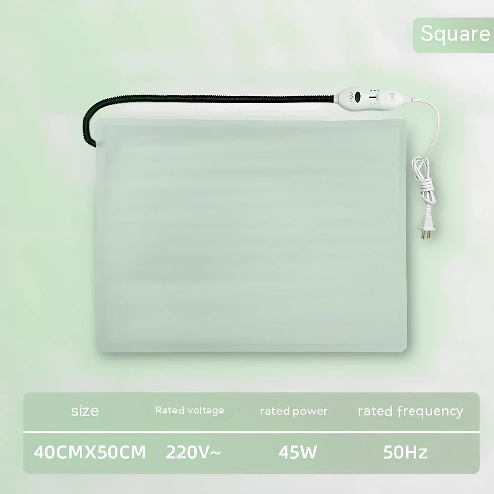 Electric pet heating pad in round 40cm size with UK plug, providing constant 45W warmth for cats