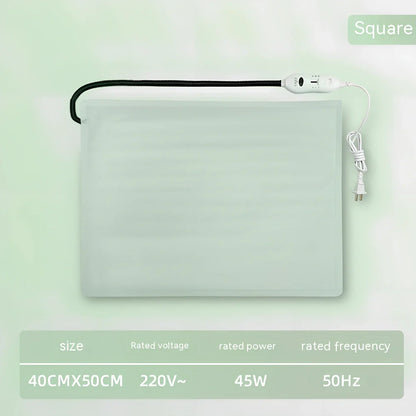 Electric pet heating pad in round 40cm size with UK plug, providing constant 45W warmth for cats