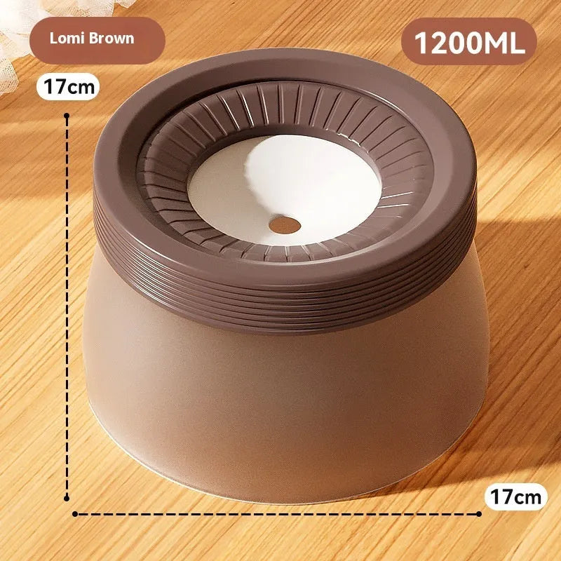 Suspended pet water bowl with non-wet mouth design for medium and small dogs and cats