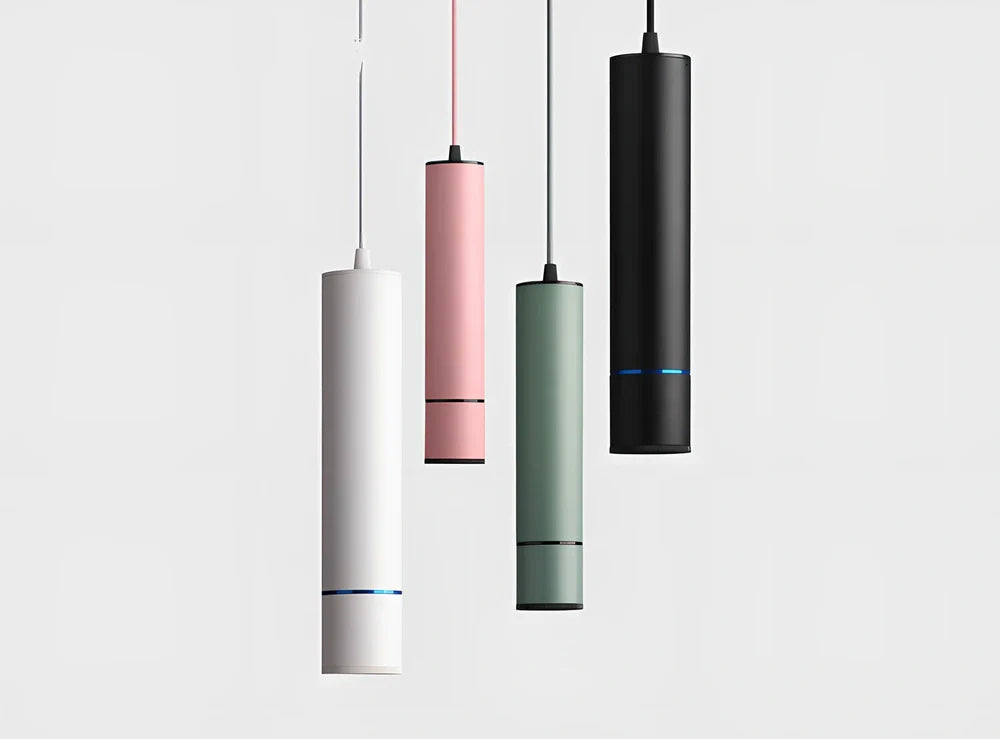 LED macaron spotlight in black finish with 60mm diameter and aluminium body construction