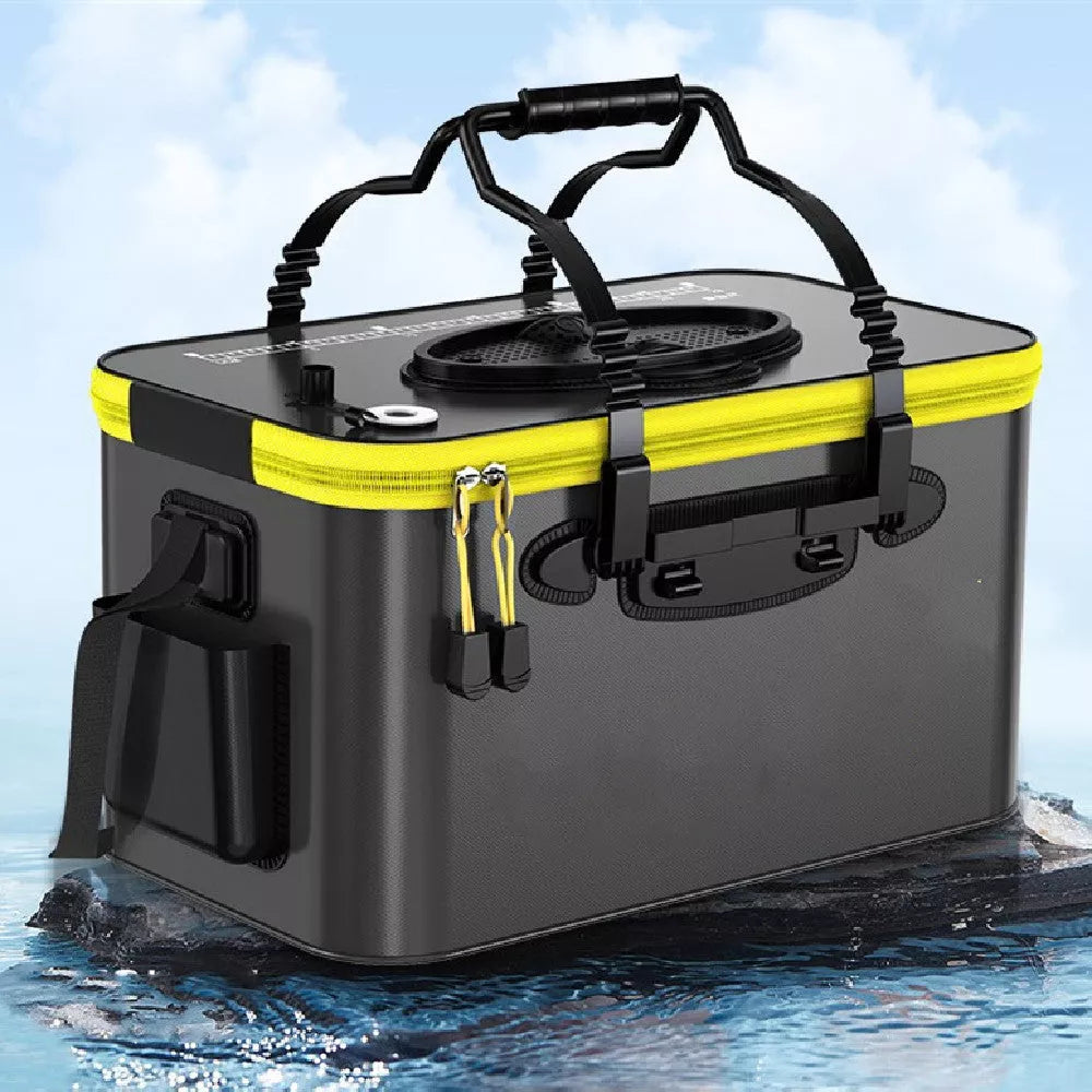 Thickened EVA Fish Protection Bucket with options for oxygen pump and multiple sizes