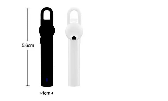 Compact wireless Bluetooth headset in black or white with Bluetooth 4.1 technology