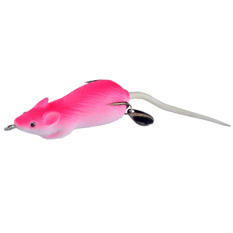 ABS bionic fake bait lure for Luya fishing, shown in green, grey, and pink colour options.