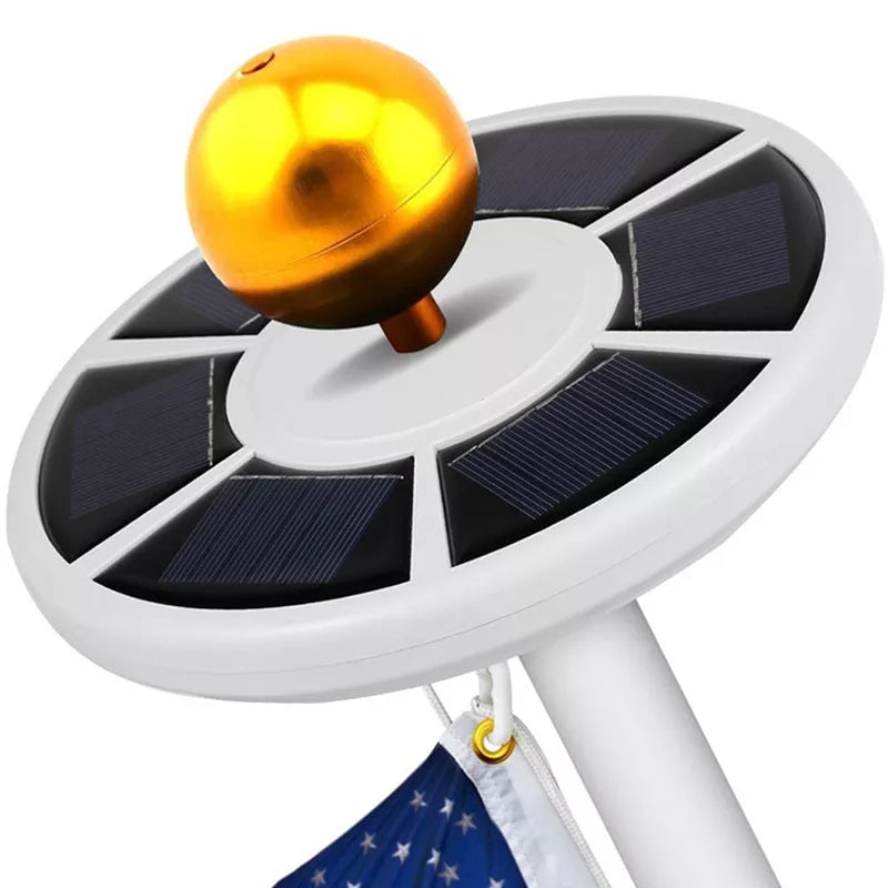 Outdoor solar flagpole lamp with 26LED for camping and tents