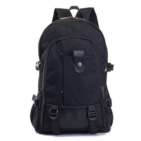 Stylish and durable canvas backpack for men and students, perfect for school, work, or travel.