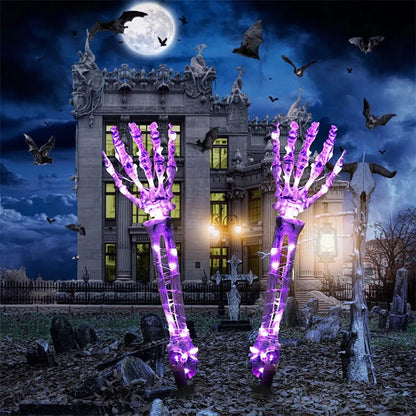 LED light-up skeleton arm hand for Halloween decorations in various colors