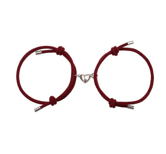 Adjustable nylon magnetic bracelet in various colors with a 3mm thick rope and magnetic closure