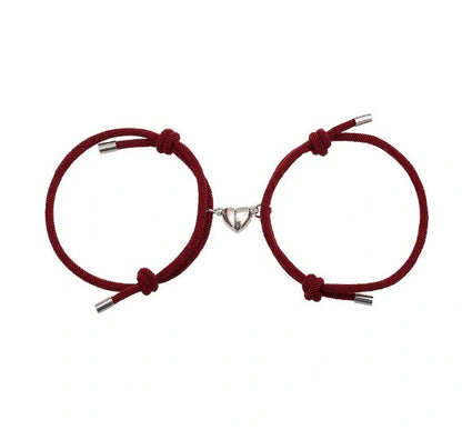Adjustable nylon magnetic bracelet in various colors with a 3mm thick rope and magnetic closure
