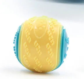 TPR dog training ball with sounding feature in assorted colours including red blue and luminous options