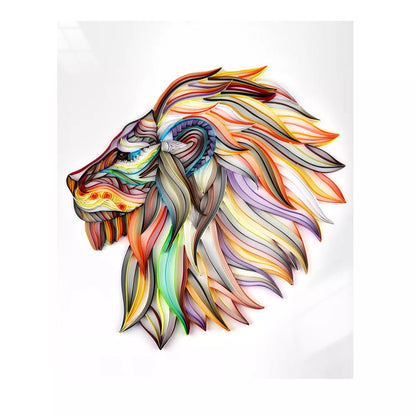 Handmade quilted paper painting craft kit with tools and materials for DIY decor