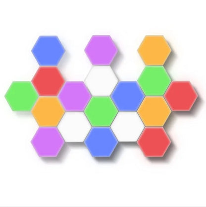 Modern honeycomb modular wall lamp with touch control in various colour options