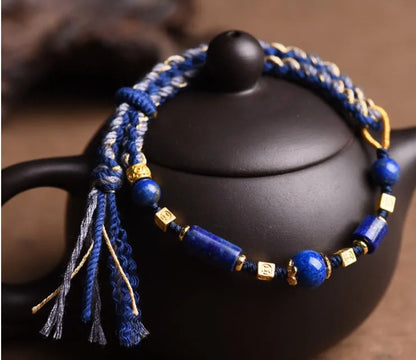 Hand woven flexible wire watch band bracelet in national ethnic style