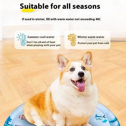 Cooling Pet Water Bed Cushion with vibrant designs for pets and children to enjoy refreshing relief from summer heat