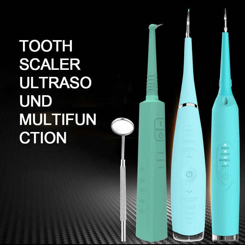 Rechargeable waterproof electric dental cleaner tool with high-frequency vibration technology for effective plaque and tartar removal