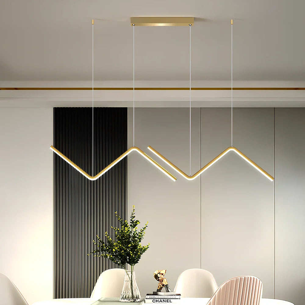 Modern minimalist black LED chandelier 900mm x 1200mm with 1.2m height adjustment and remote dimming