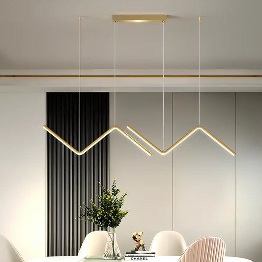 Modern minimalist black LED chandelier 900mm x 1200mm with 1.2m height adjustment and remote dimming