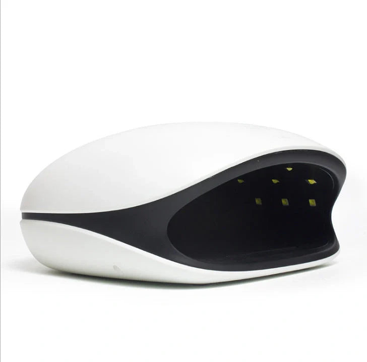 SUN4 white nail lamp with LCD display showing countdown timer and interior LED lights