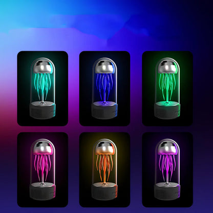 Jellyfish-shaped Bluetooth speaker with colourful LED lights and 28cm height