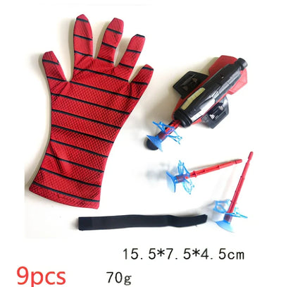 Green Spider Launcher wrist toy with transmitter and suction gloves on adjustable strap