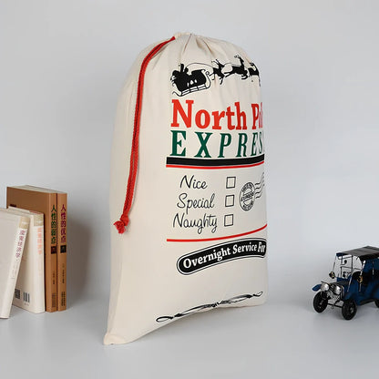 Christmas gift bag measuring 50cm by 70cm with reinforced handles in six colour styles