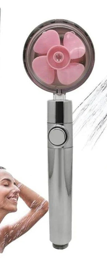 High-Pressure Handheld Shower Head with Turbo Propeller and Cotton Filter for Luxurious Spa-Like Shower Experience