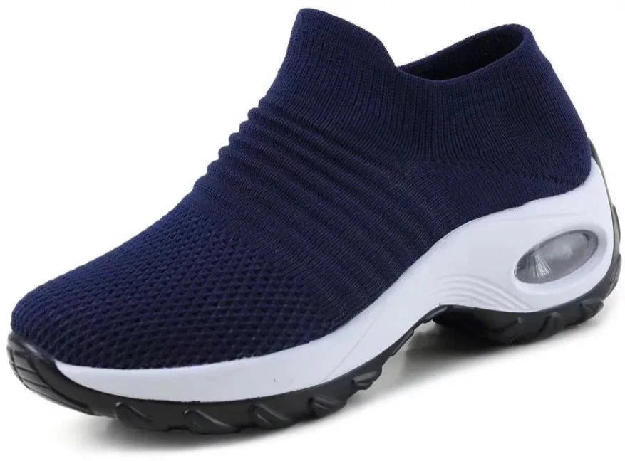 Stylish and comfortable dancing shoes with mesh upper, wedge heel, and waterproof platform
