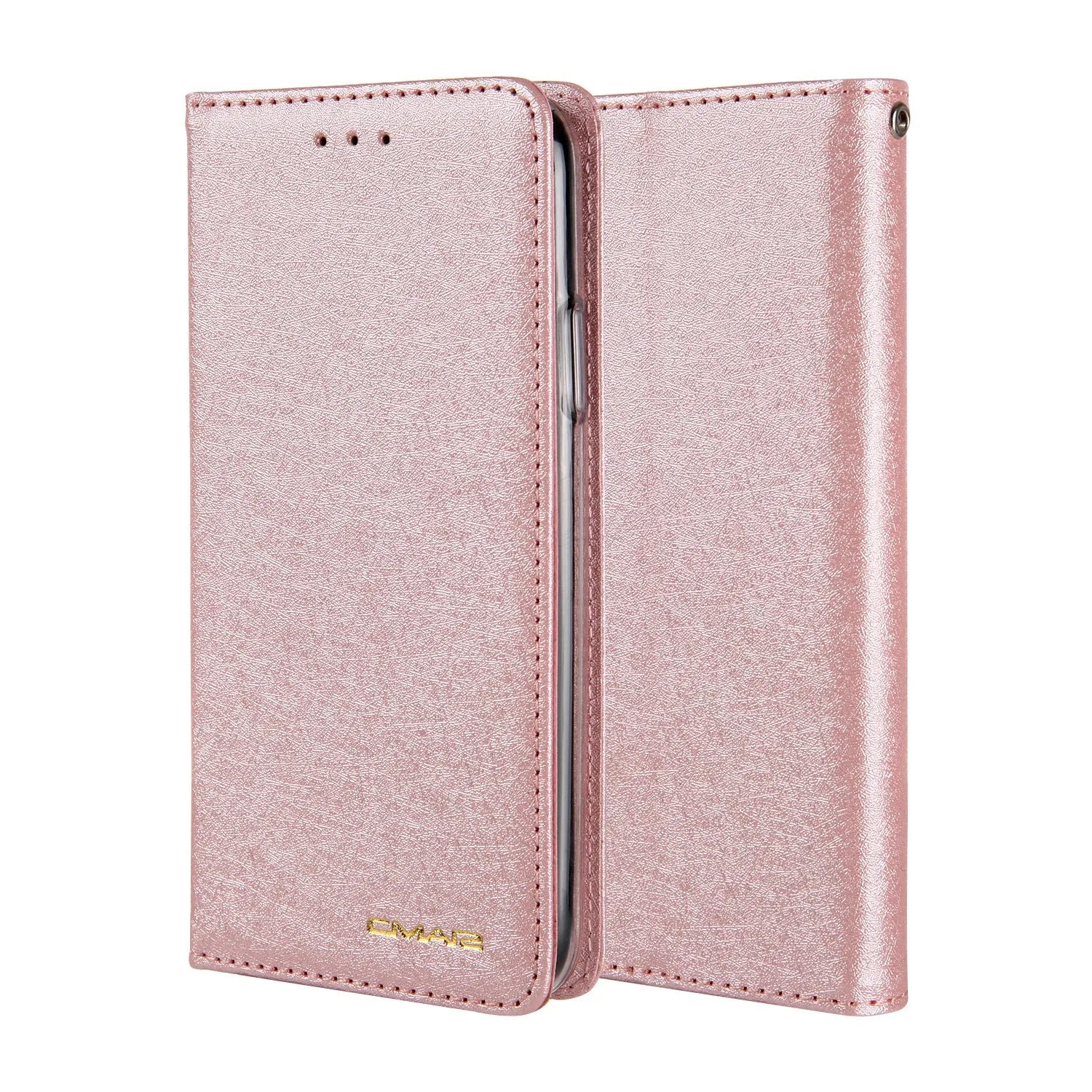 PU leather flip phone case with card slots for iPhone in multiple colour options