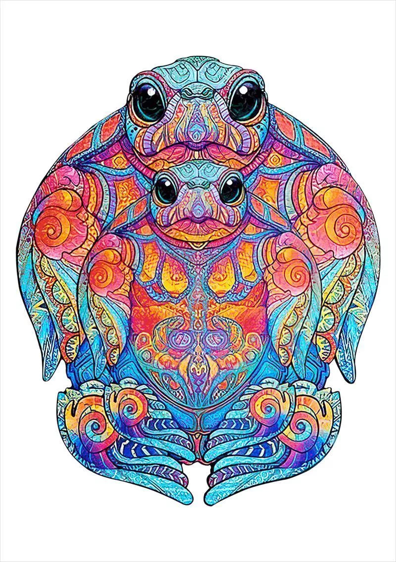 Animal Puzzle Craft Hub A3 Size Wooden Box for puzzle storage and organization